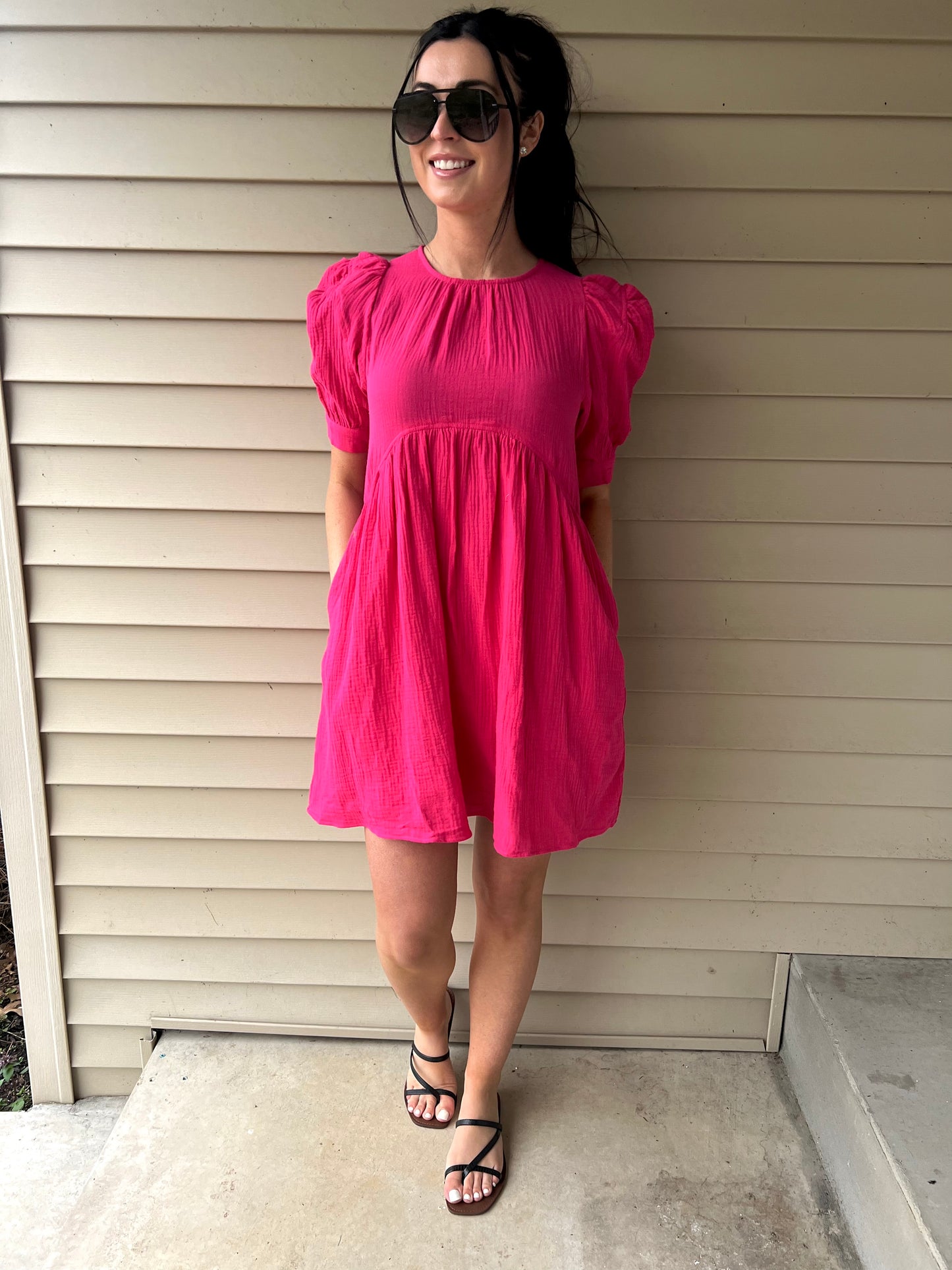 Let's Go Out Pink Mini Dress