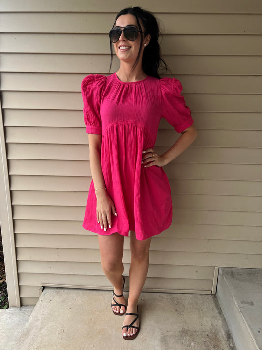 Let's Go Out Pink Mini Dress